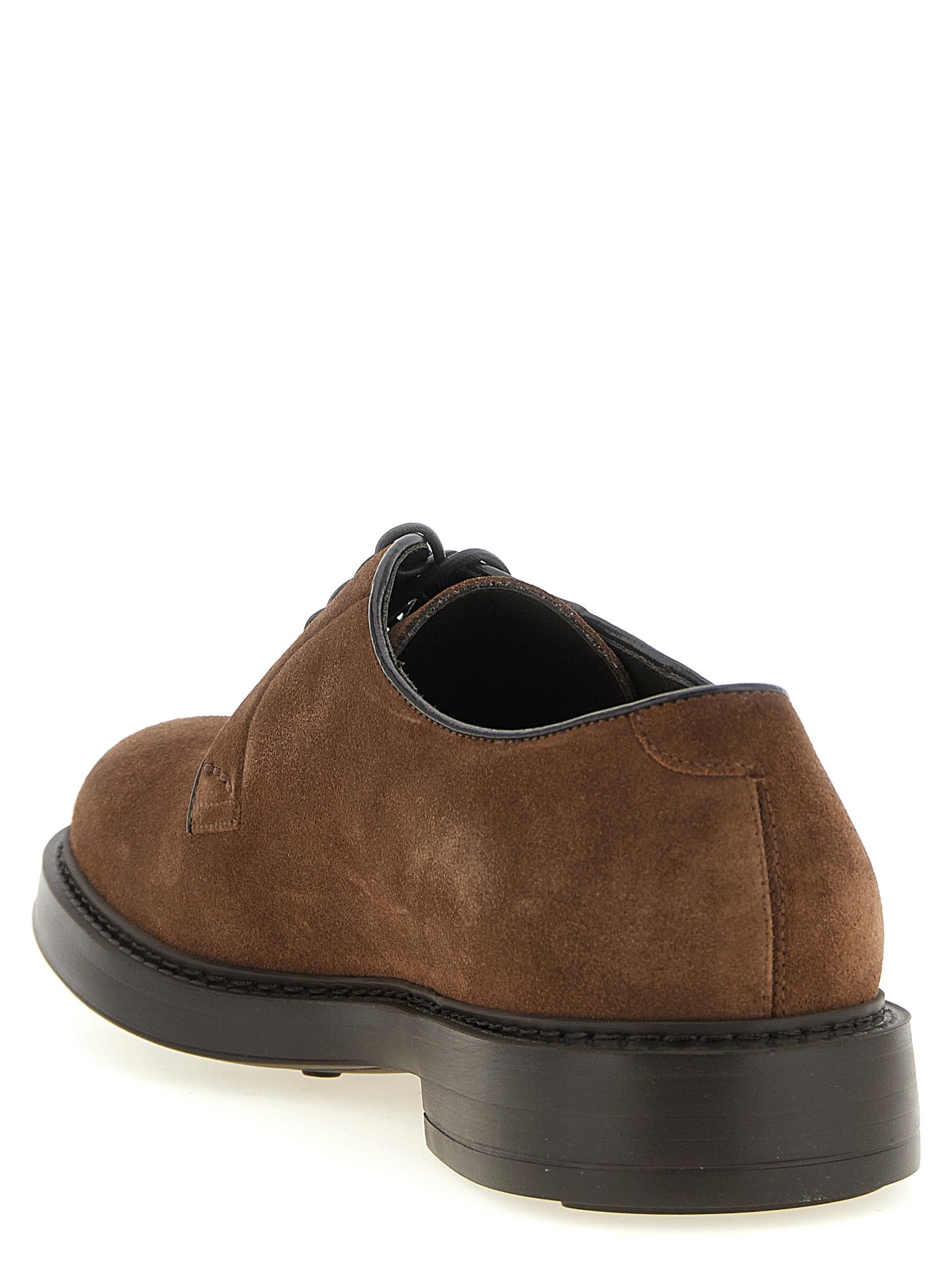 Doucal's Brown Lamb Leather Oxfords And Derbies