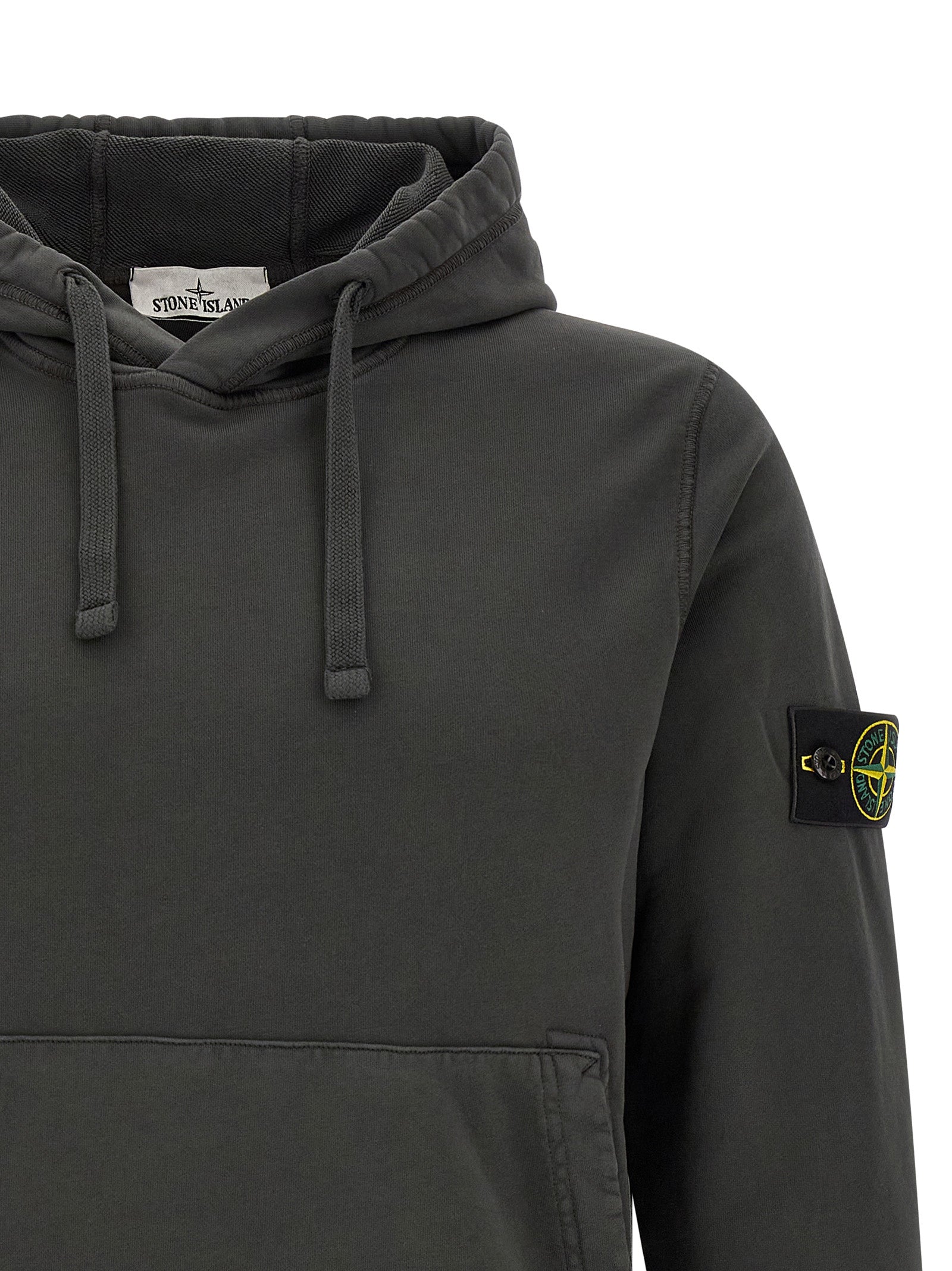 Stone Island Gray Cotton Sweatshirt