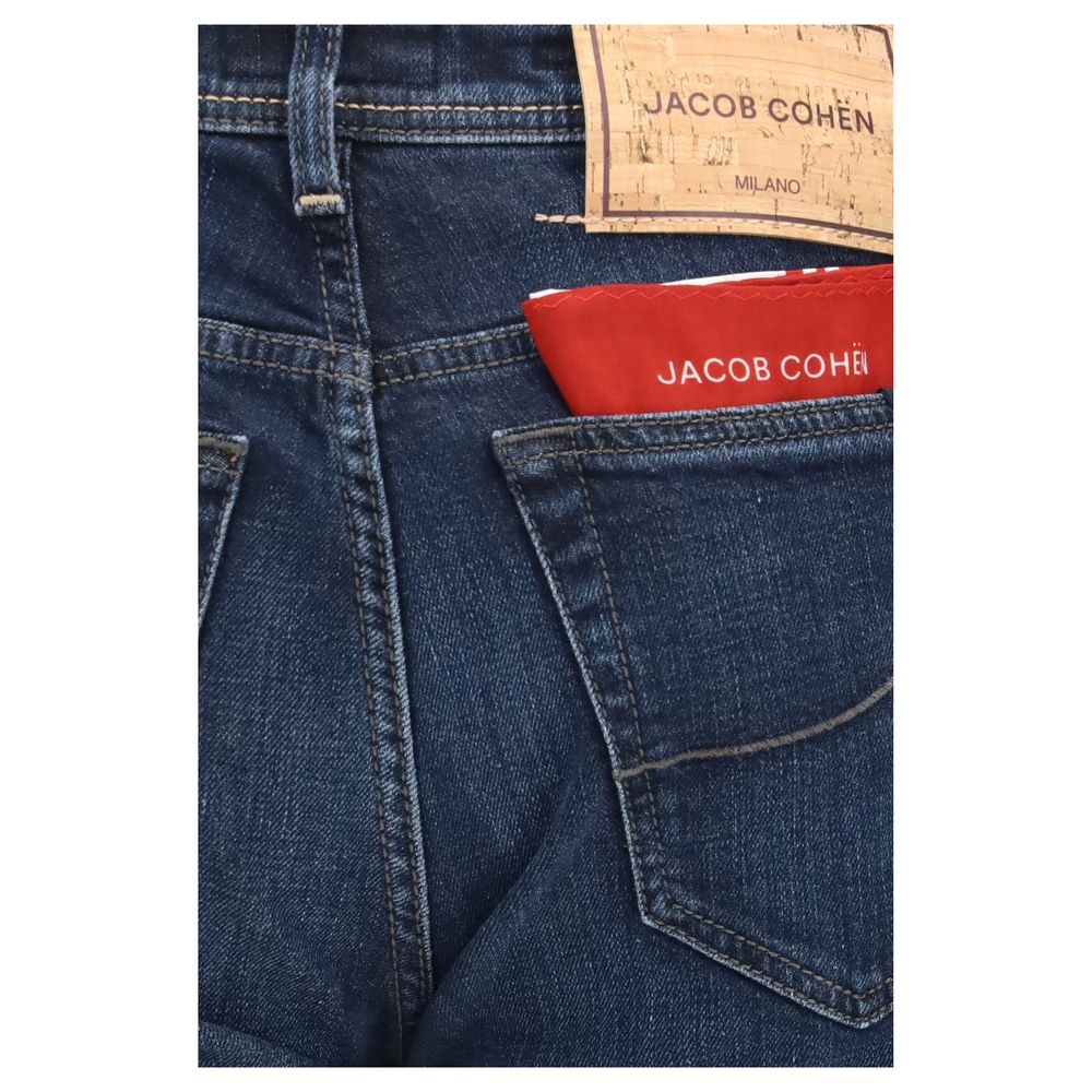 Jacob Cohen Blue Cotton Tapered Jeans