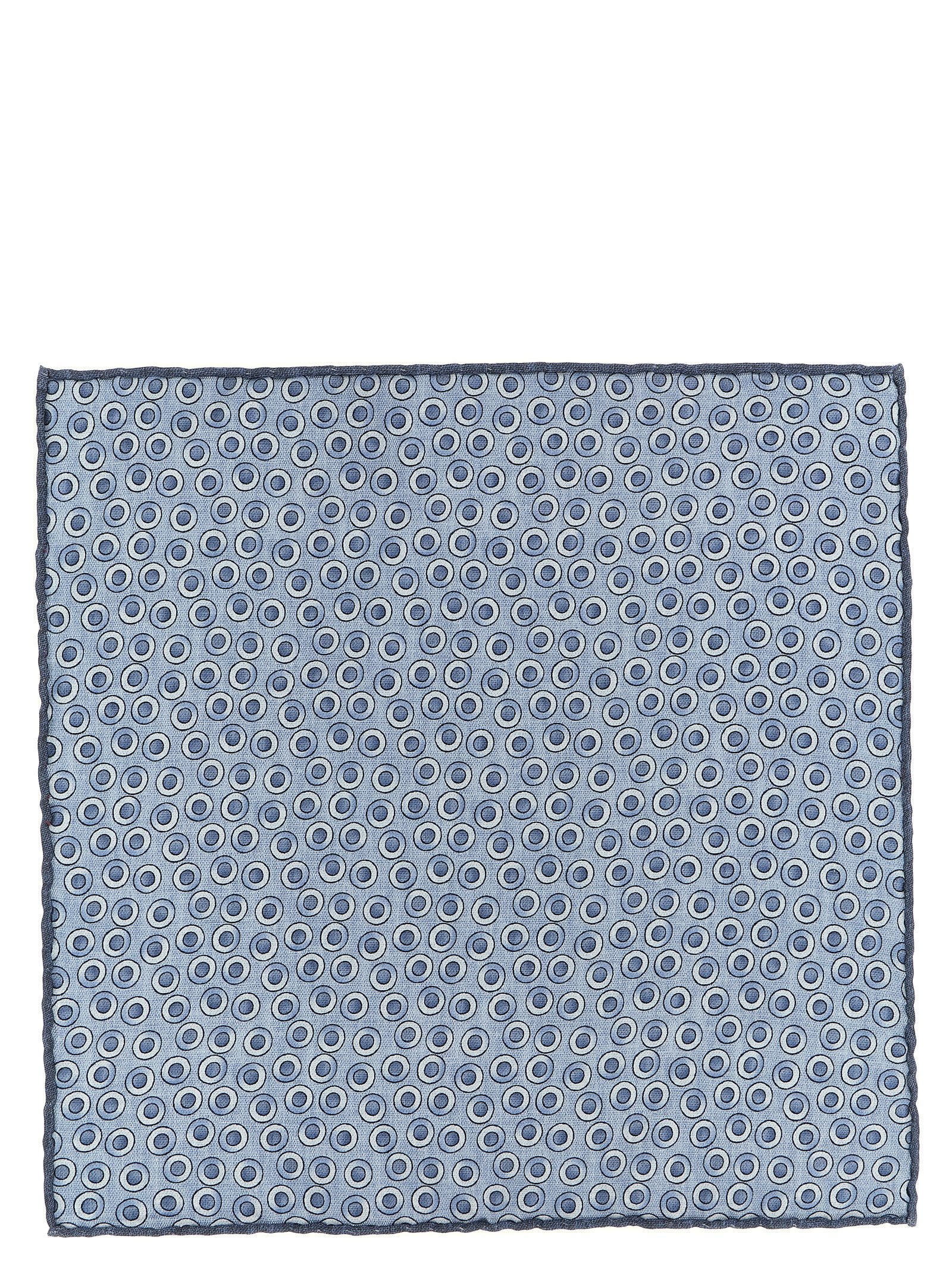 Brunello Cucinelli Blue Silk Pocket Square