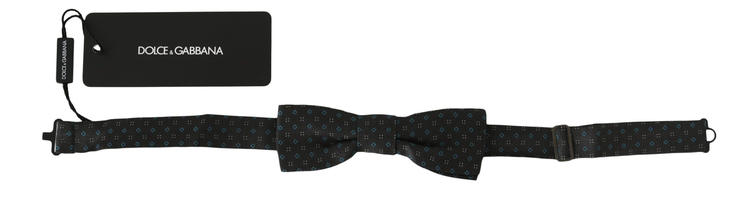 Nœud papillon Dolce & Gabbana en soie grise à motif réglable pour homme
