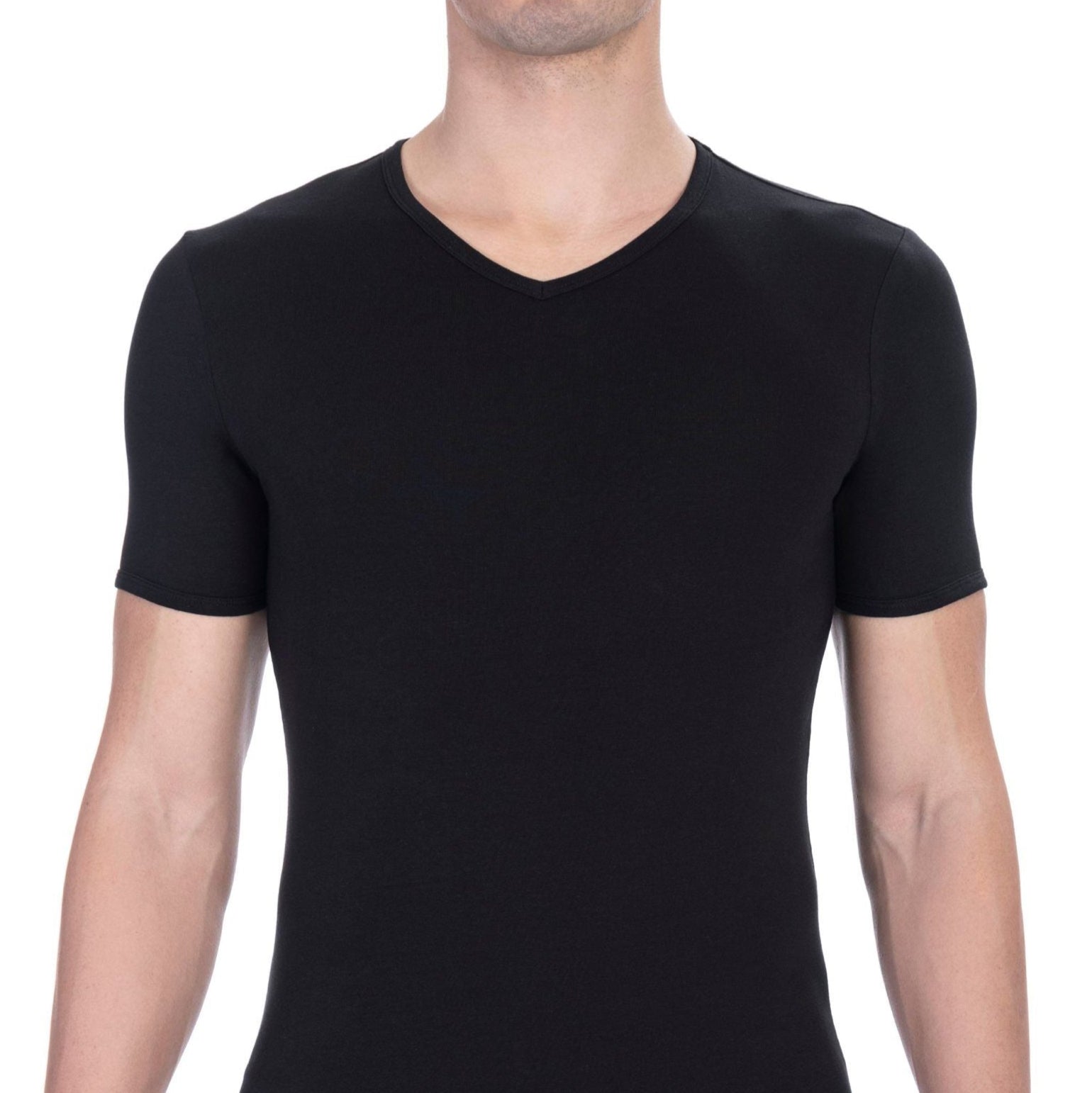 Bikkembergs Black Cotton Men's V-Neck T-Shirt