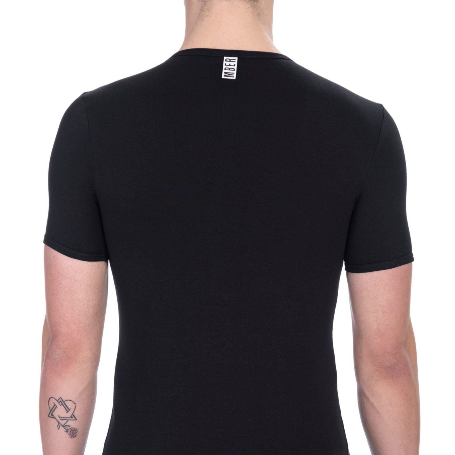Bikkembergs Black Cotton Men's V-Neck T-Shirt