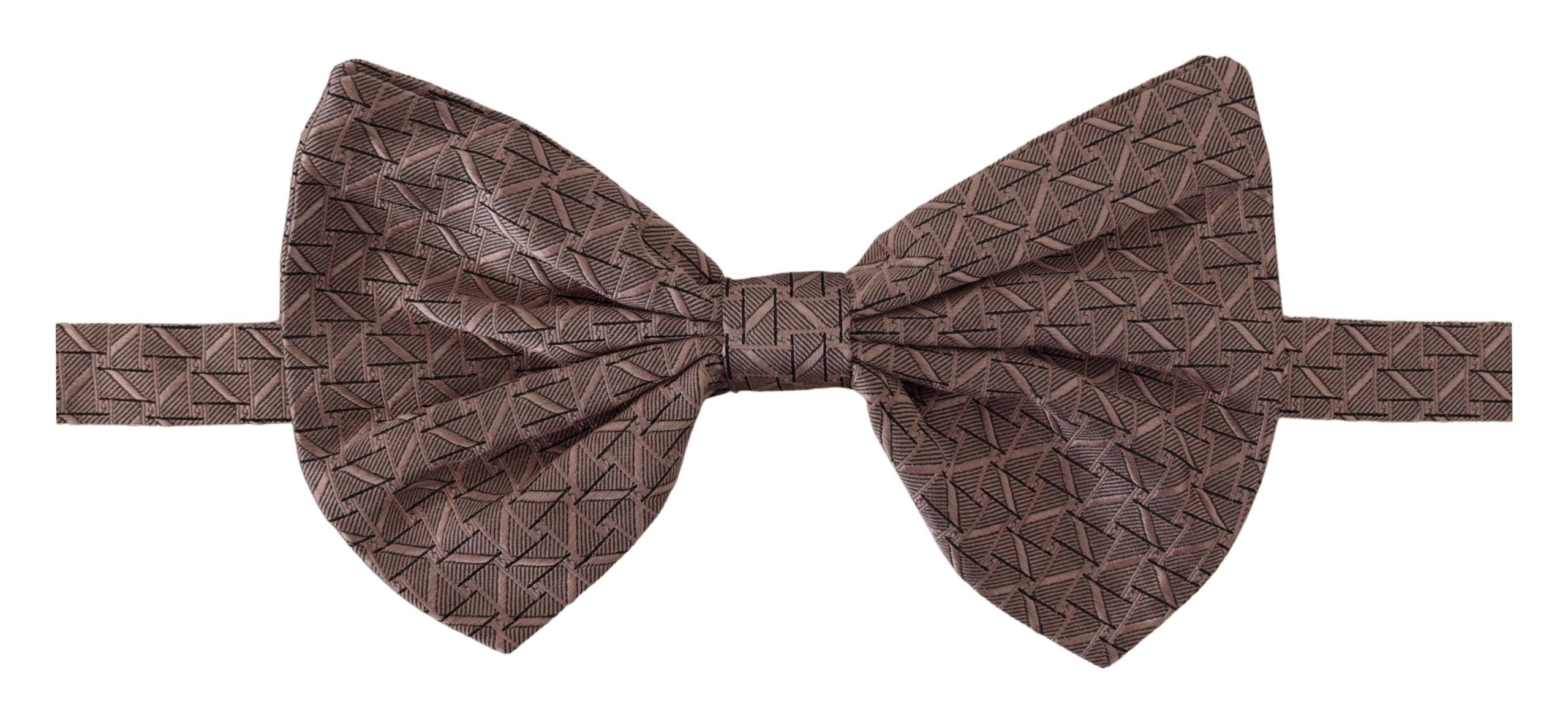 Nœud papillon ajustable Dolce & Gabbana gris imprimé fantaisie
