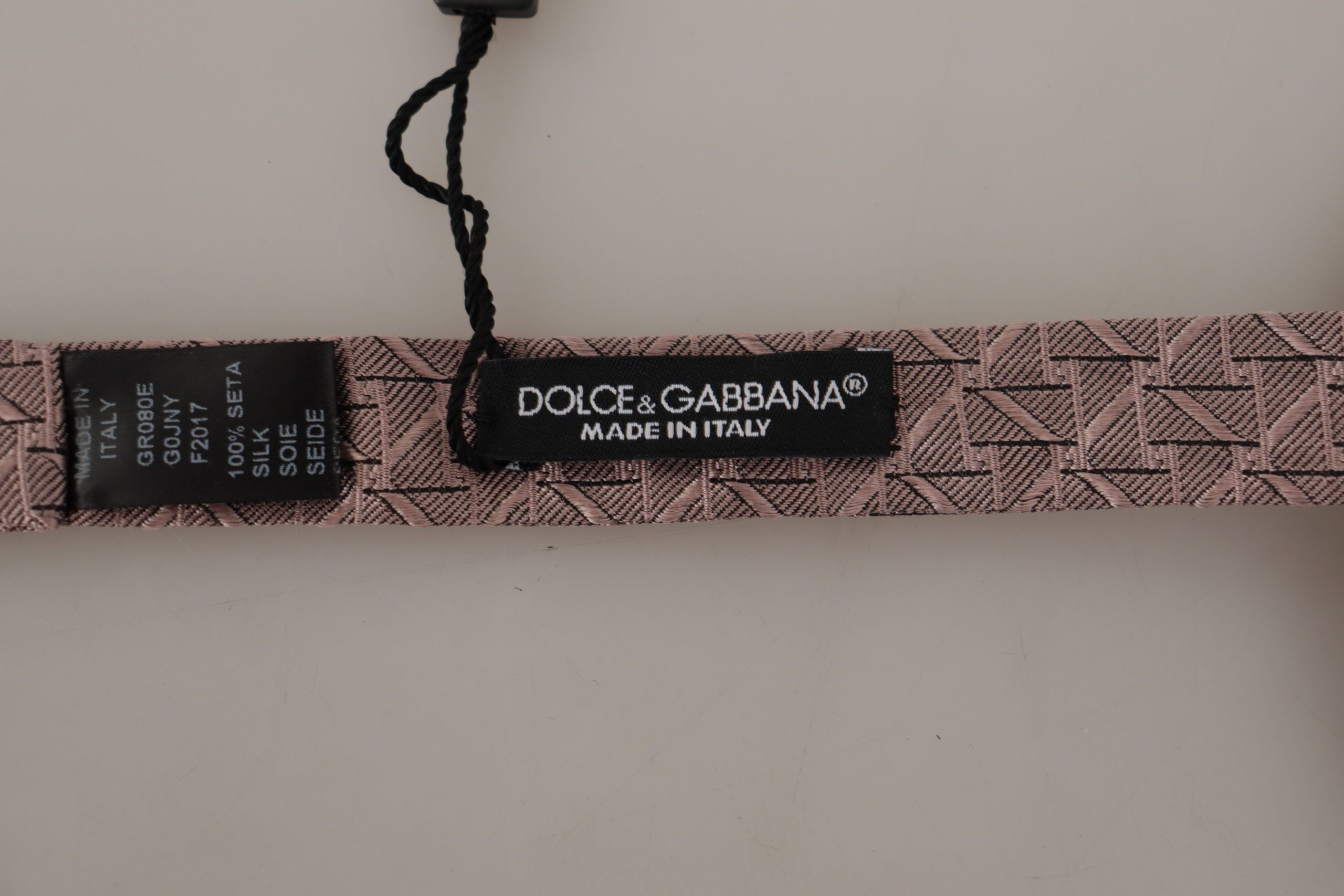 Nœud papillon ajustable Dolce & Gabbana gris imprimé fantaisie