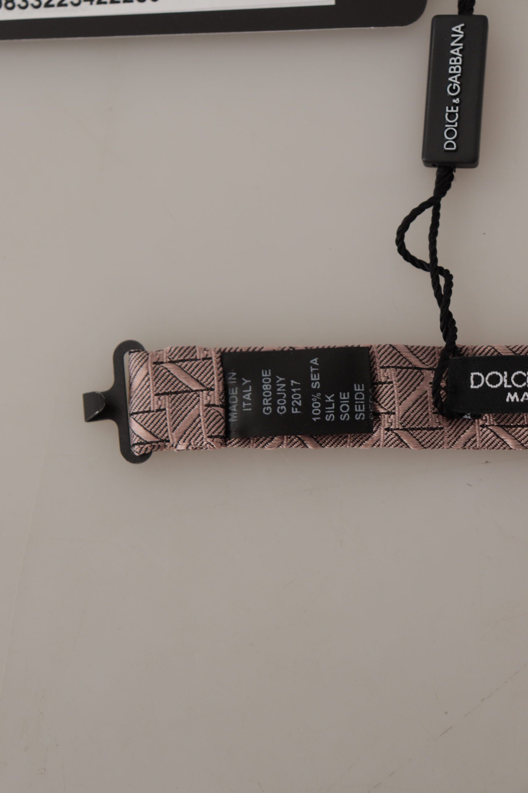 Nœud papillon ajustable Dolce & Gabbana gris imprimé fantaisie