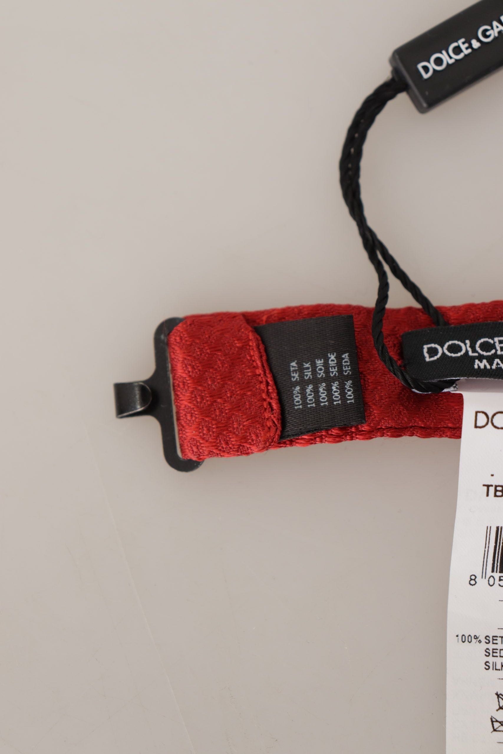 Dolce & Gabbana Rote 100% Seidenverstellbare Papillon-Krawatte