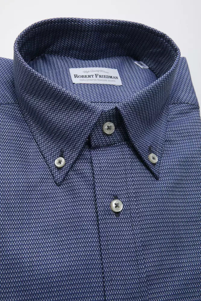 Robert Friedman Blue Cotton Mens Shirt