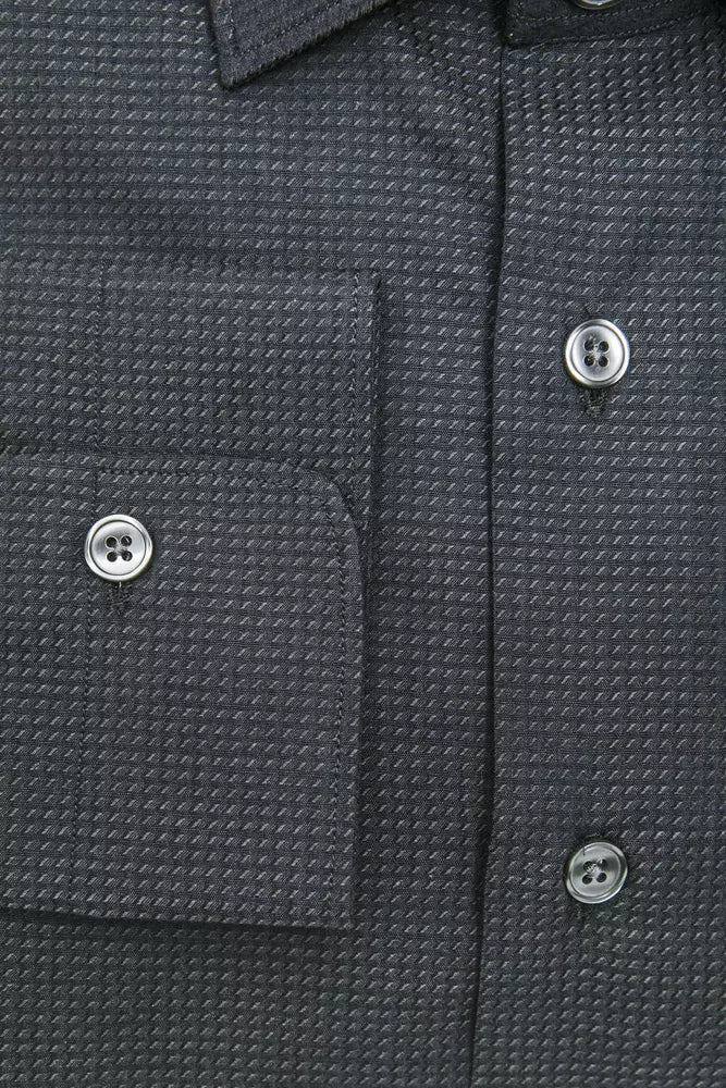Robert Friedman Black Cotton Men's Shirt