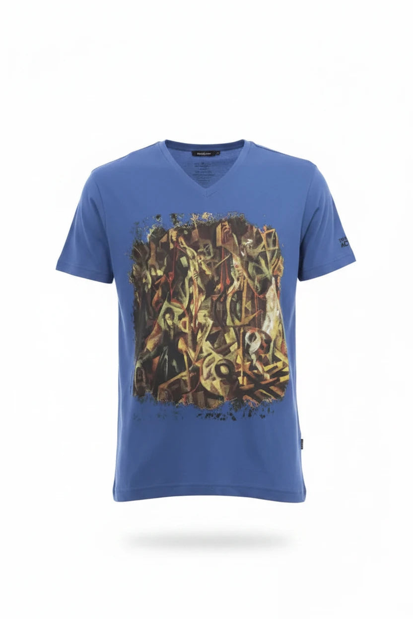 Trussardi Action Herren T-Shirt aus blauer Baumwolle
