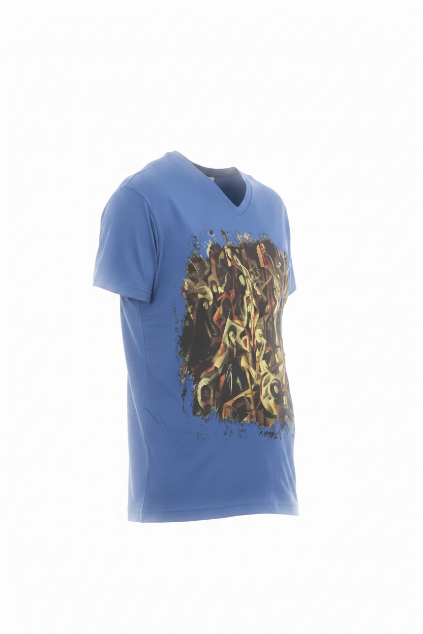 Trussardi Action Herren T-Shirt aus blauer Baumwolle