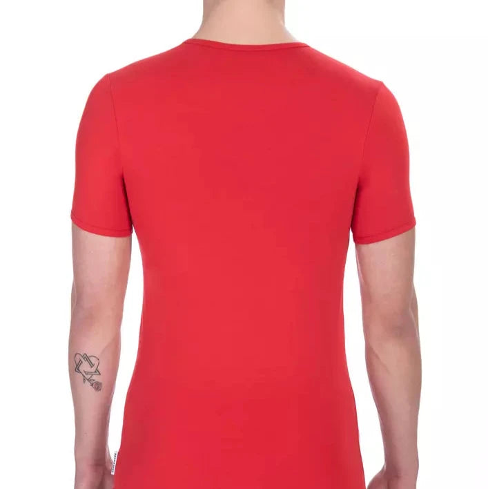 Bikkembergs Red Cotton Men T-Shirt