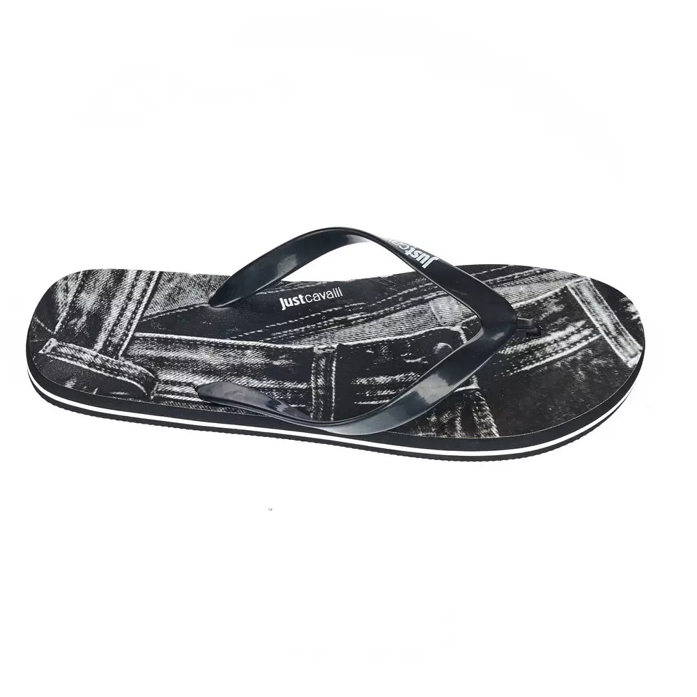 Just Cavalli "Black EVA Men's Sandal with Iconic Design Detail"