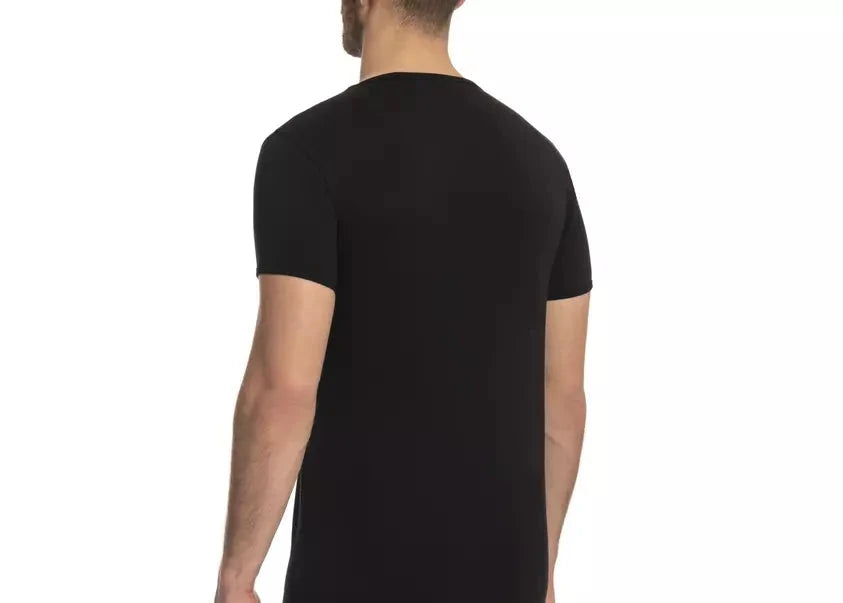 Cavalli Class Black Cotton Men T-Shirt