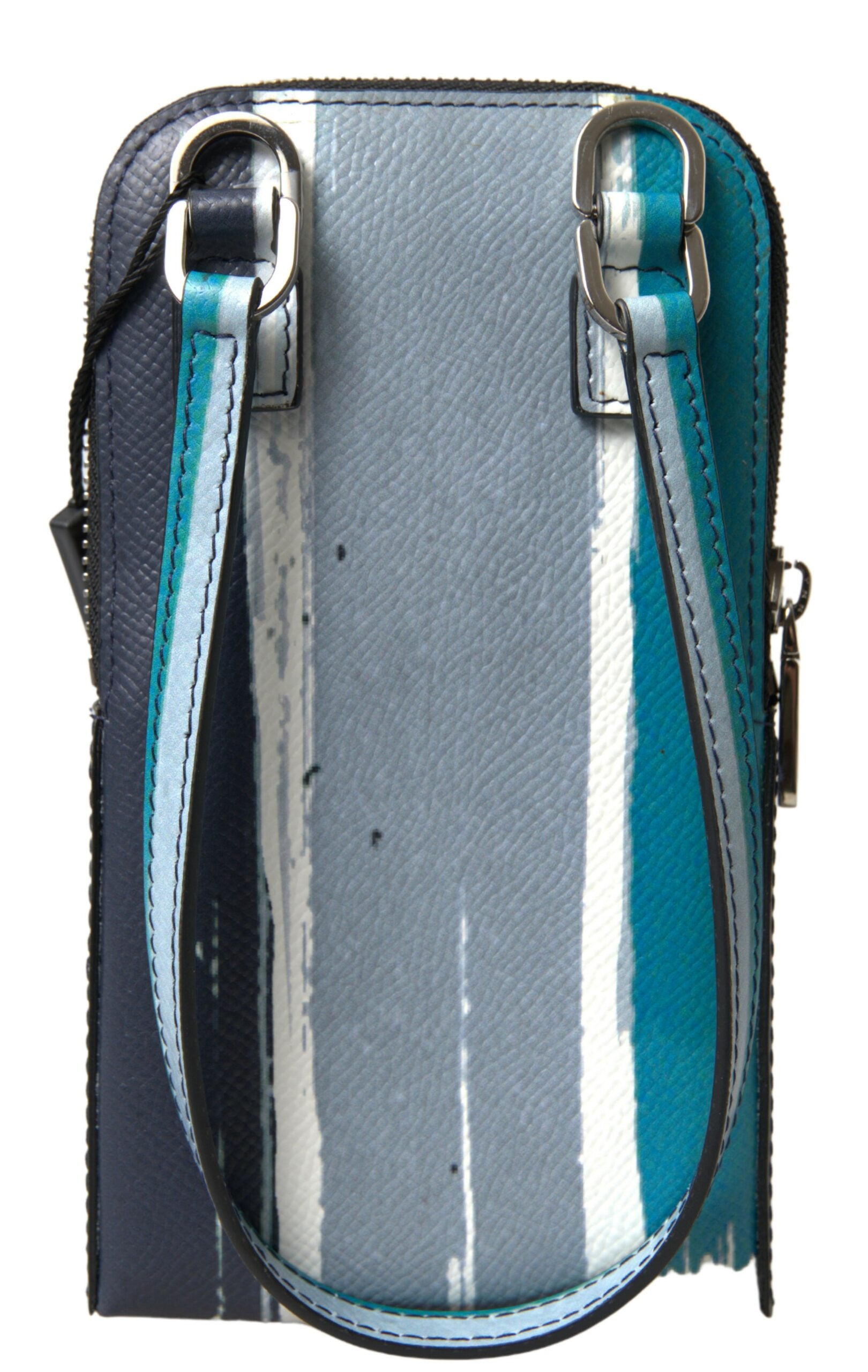 Dolce & Gabbana Sacoche Téléphone en Cuir Bleu unisexe