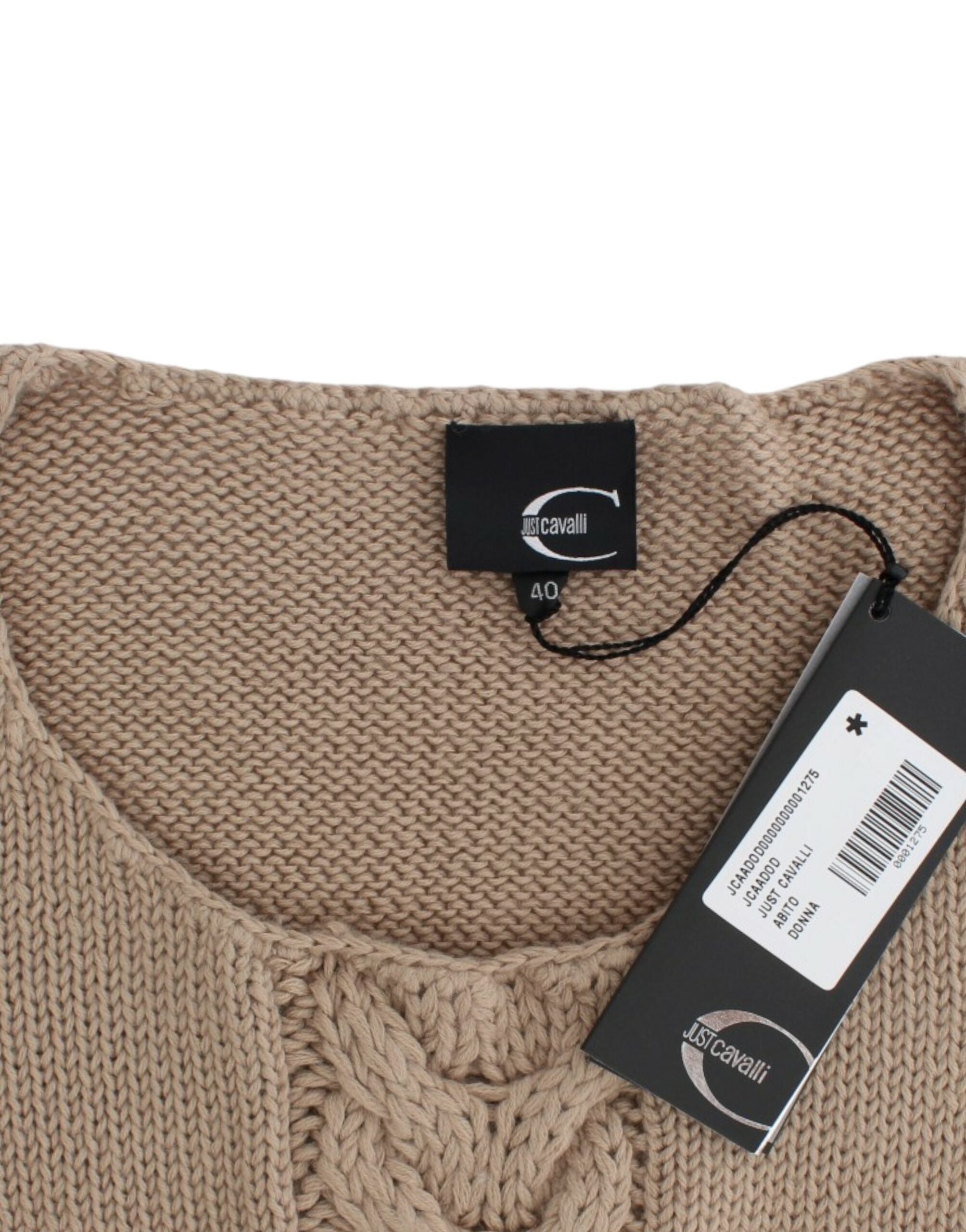 Cavalli Beiger Strickpullover aus Wolle