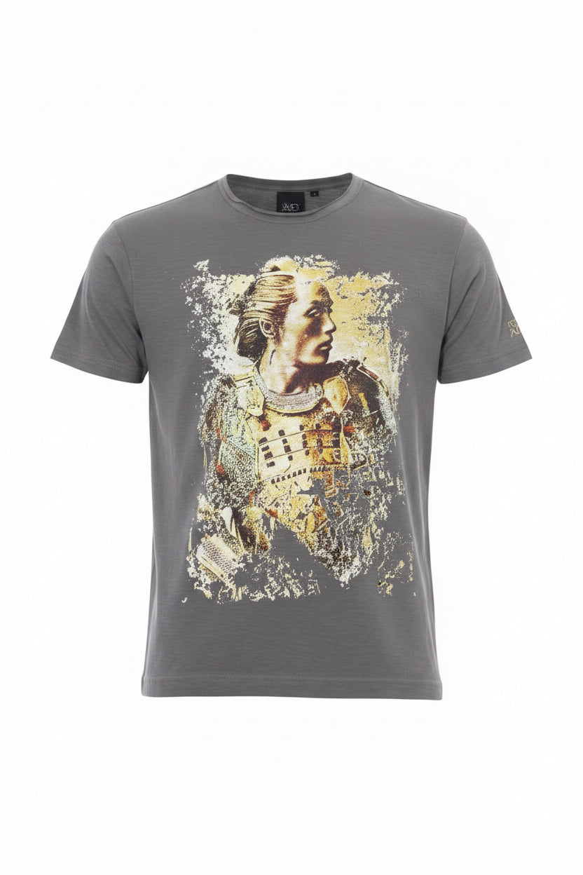 Trussardi Action Graues Baumwoll-Herren-Kurzarm-T-Shirt