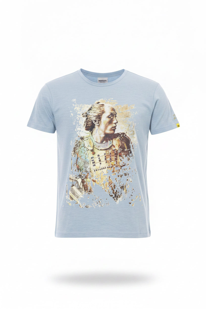 Trussardi Action Hellblaues Baumwoll-Herren-T-Shirt