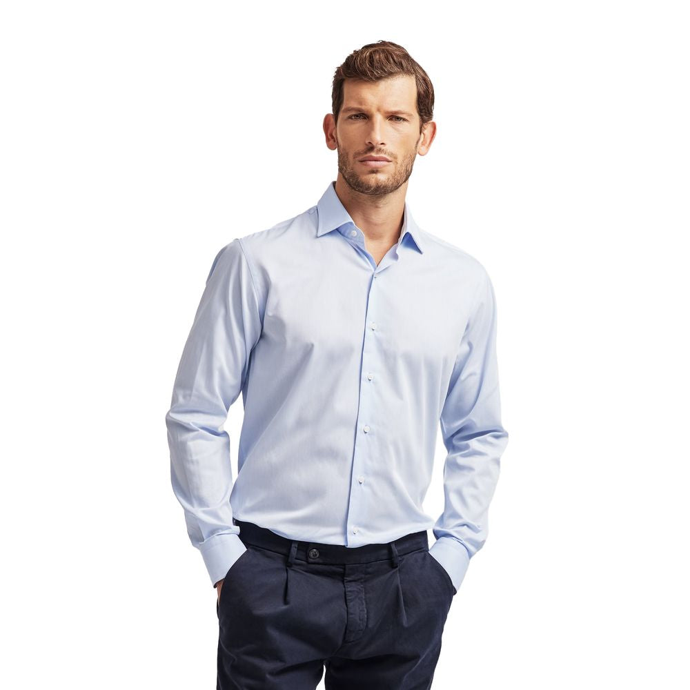 Ballantyne Blue Cotton Men's Shirt