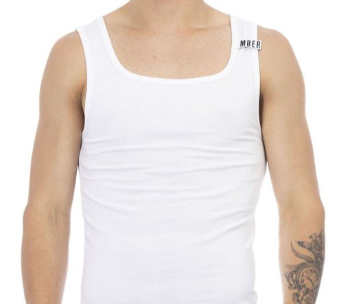 Bikkembergs White Cotton Men's Tank Top