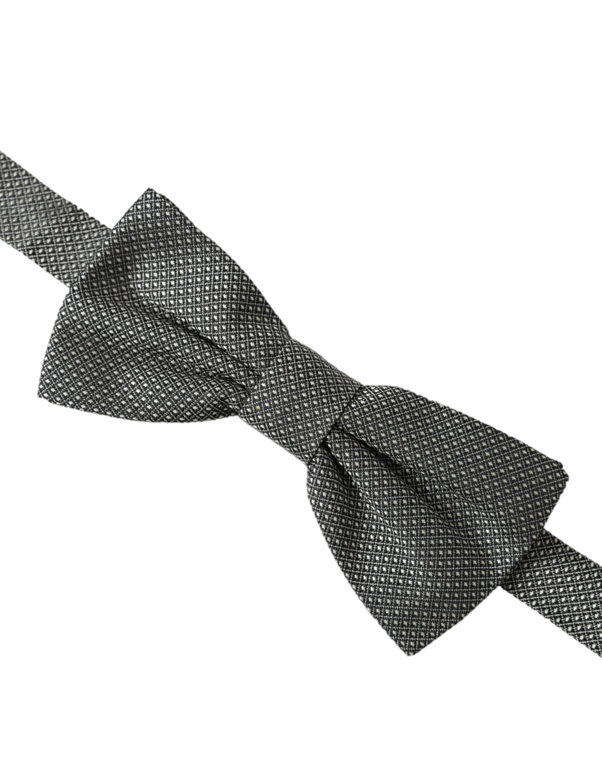 Nœud papillon réglable pour homme Dolce & Gabbana en soie grise à motifs