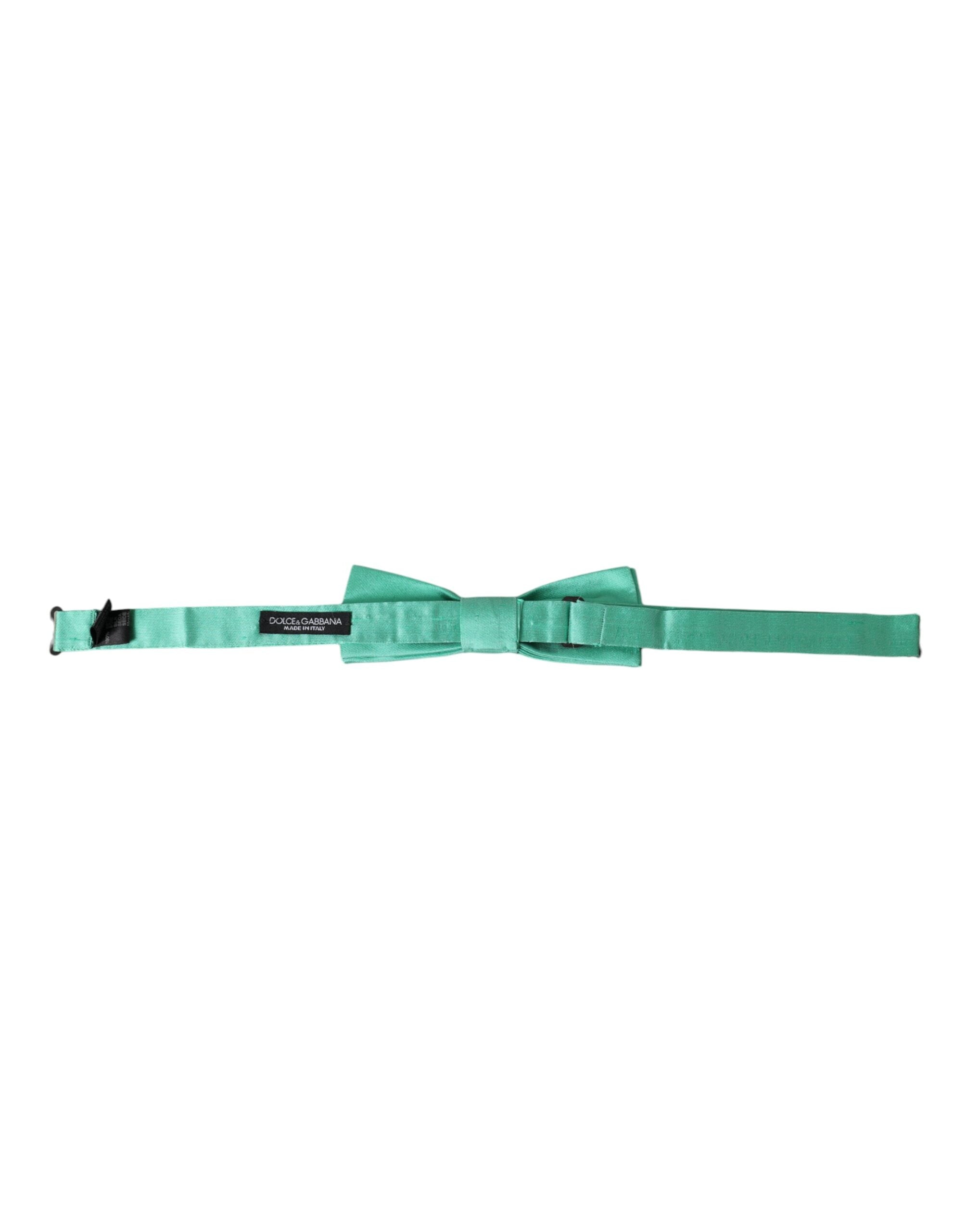 Nœud Papillon Homme Dolce & Gabbana en Soie Vert Menthe Ajustable
