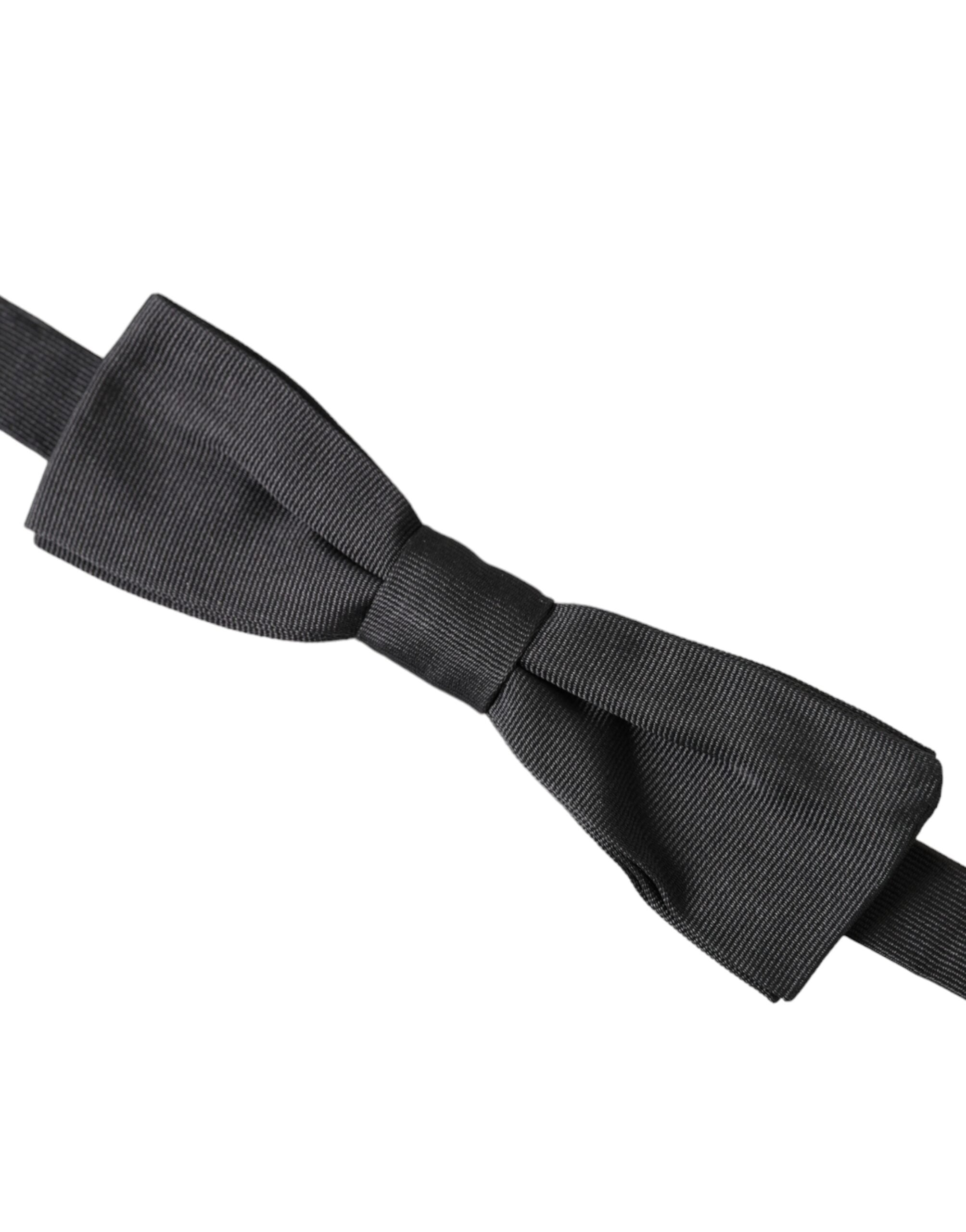 Nœud Papillon Réglable en Soie Noire Homme Dolce & Gabbana