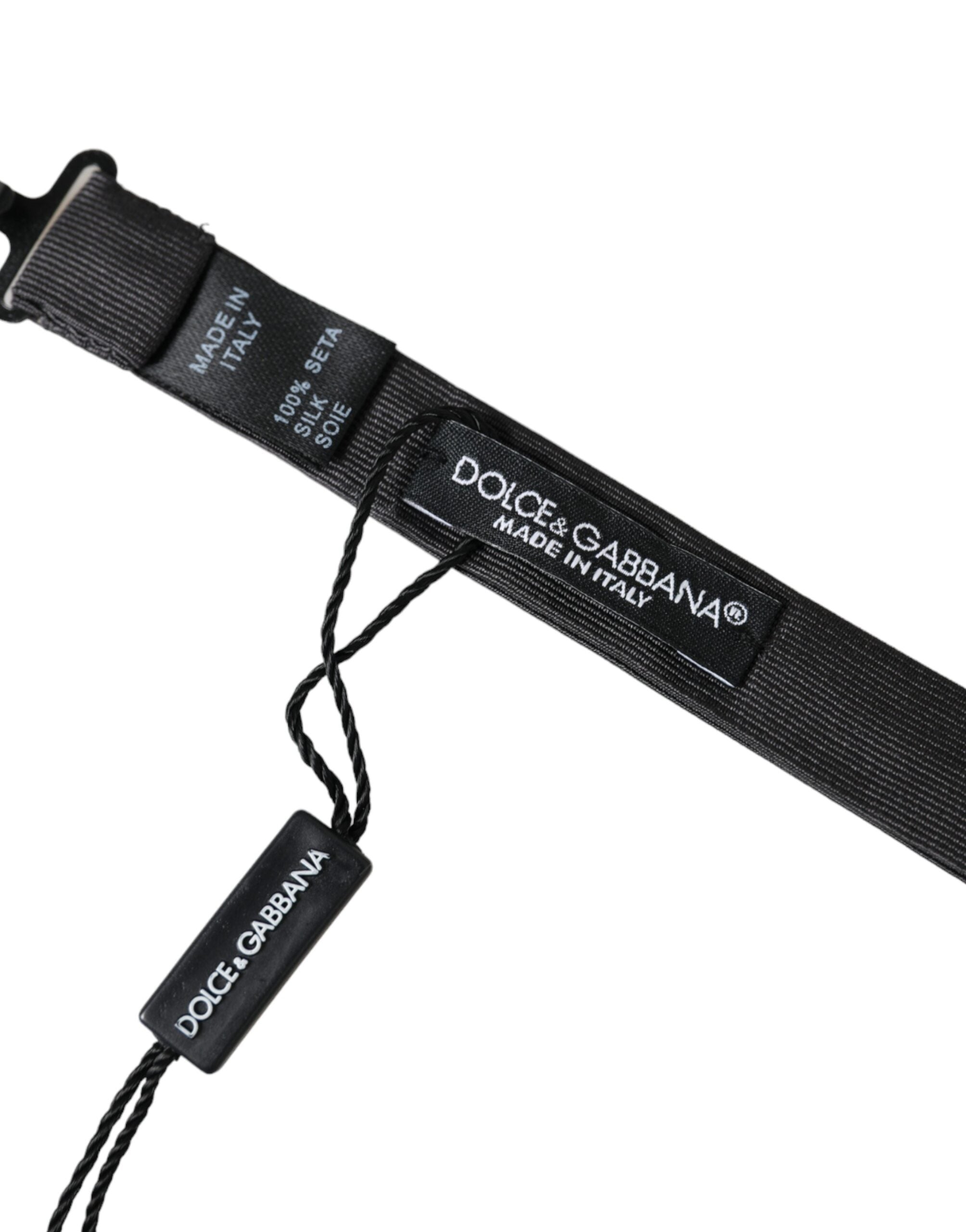 Nœud Papillon Réglable en Soie Noire Homme Dolce & Gabbana