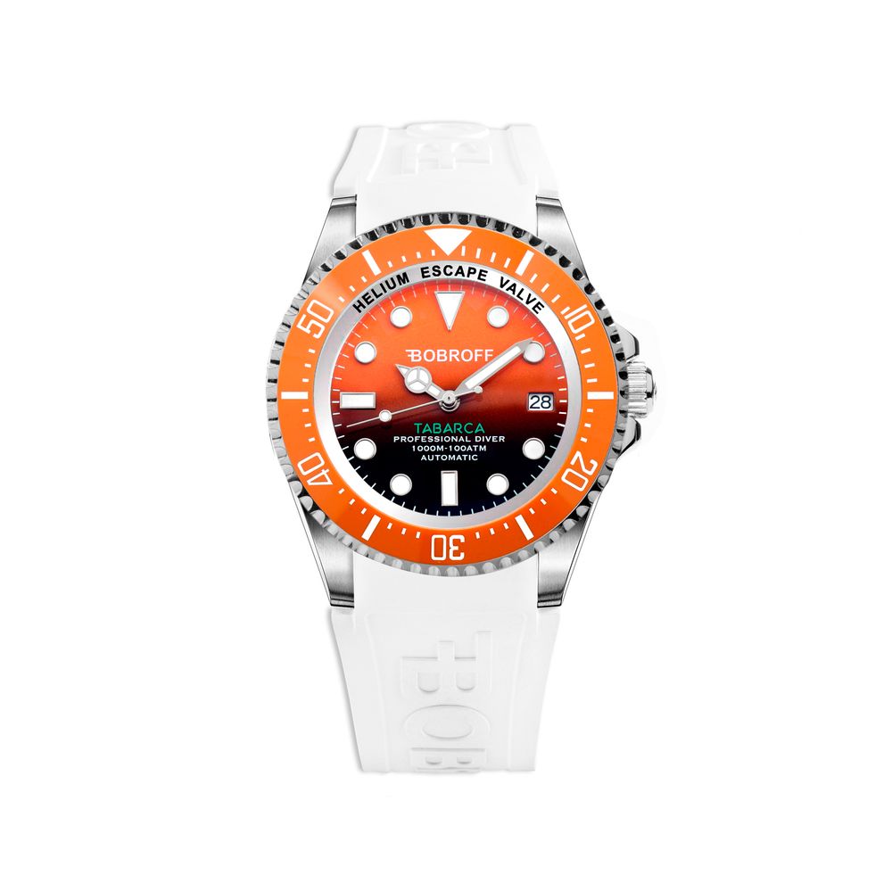 Bobroff White Rubber Sport Watch