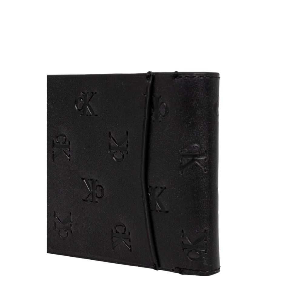 Portefeuille Calvin Klein Jeans en cuir noir