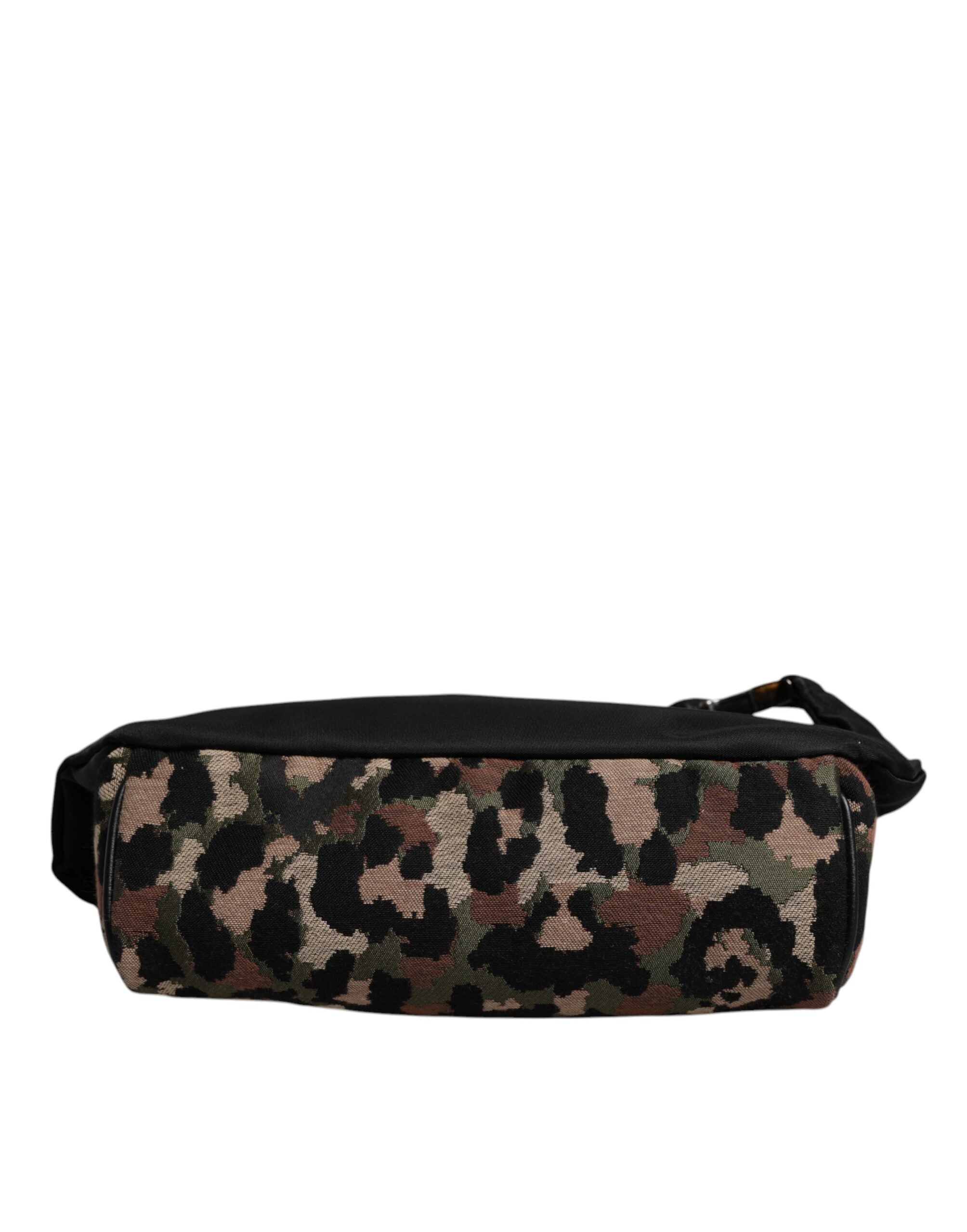 Dolce & Gabbana Mehrfarbiger Leopard DG Logo Gürtel Bauchtasche