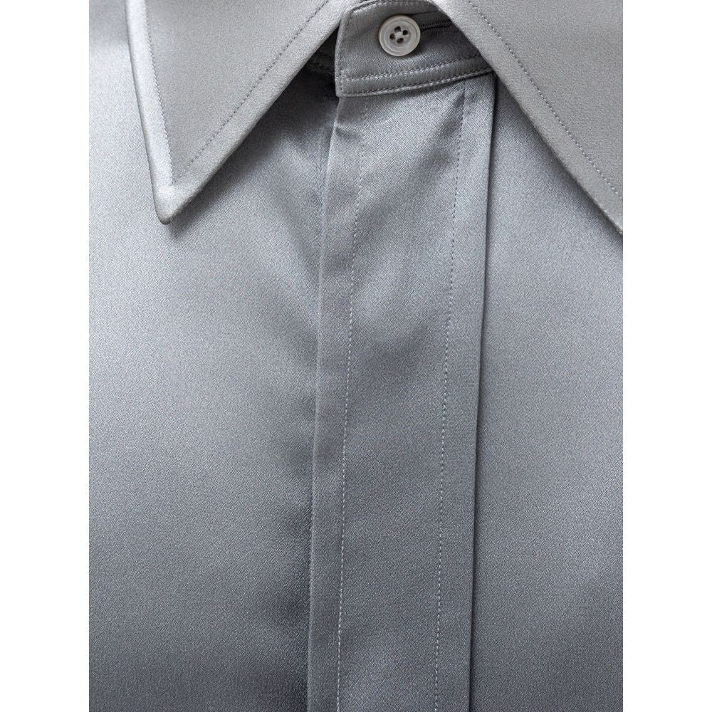 Tom Ford Gray Silk Dress Shirt
