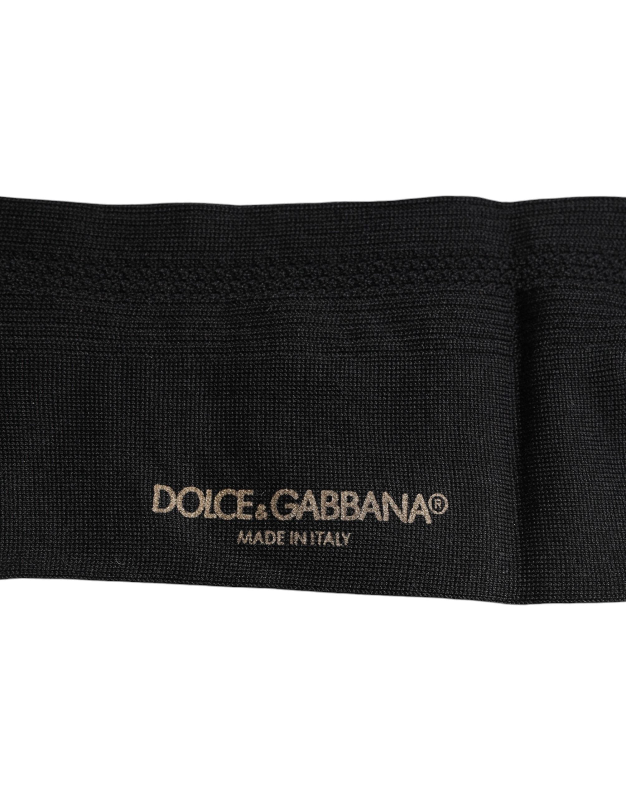 Chaussettes mi-mollet homme Dolce & Gabbana noires stretch à logo