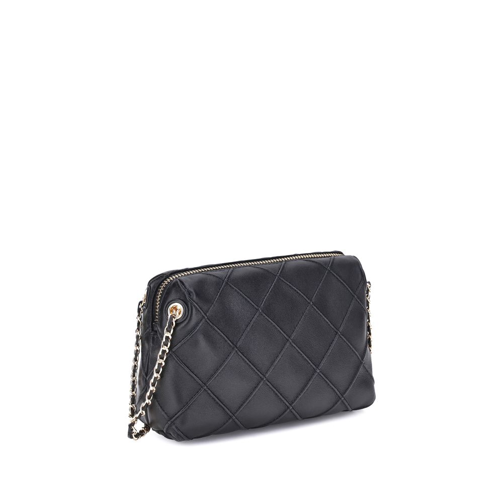 Sac à bandoulière en cuir de veau noir Bos Taurus Tory Burch