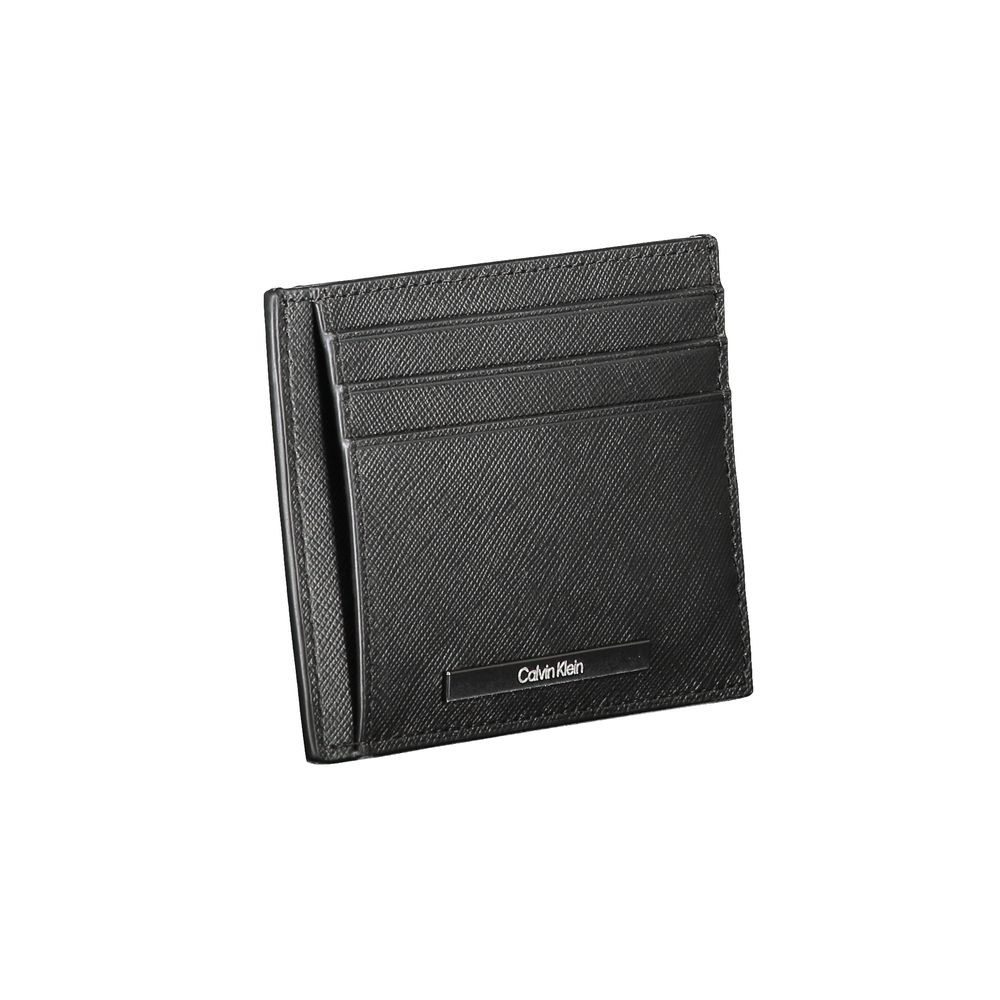 Calvin Klein Herren Brieftasche aus schwarzem Leder