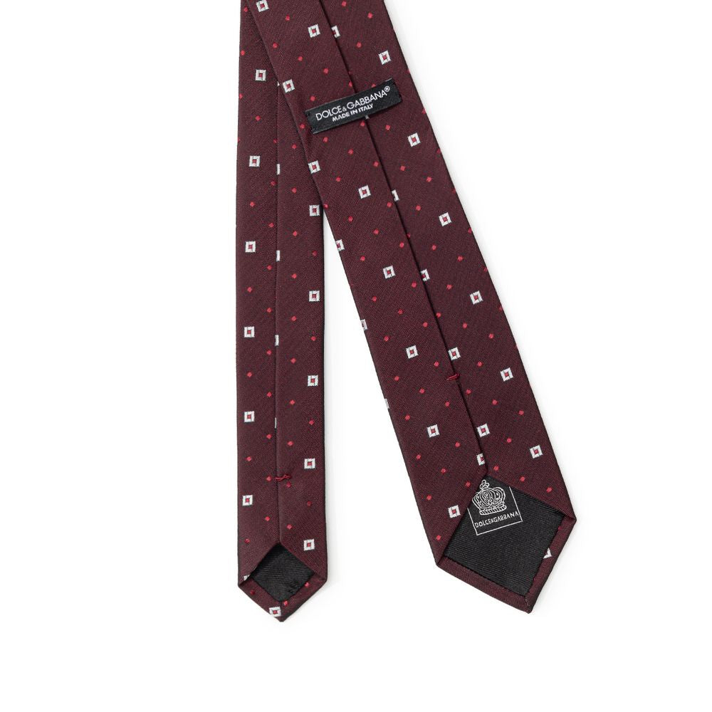Dolce & Gabbana Bordeaux Silk Tie