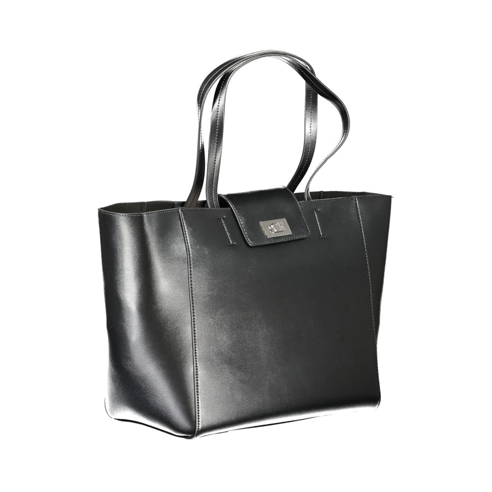 Calvin Klein Damenhandtasche aus recyceltem schwarzem Polyester
