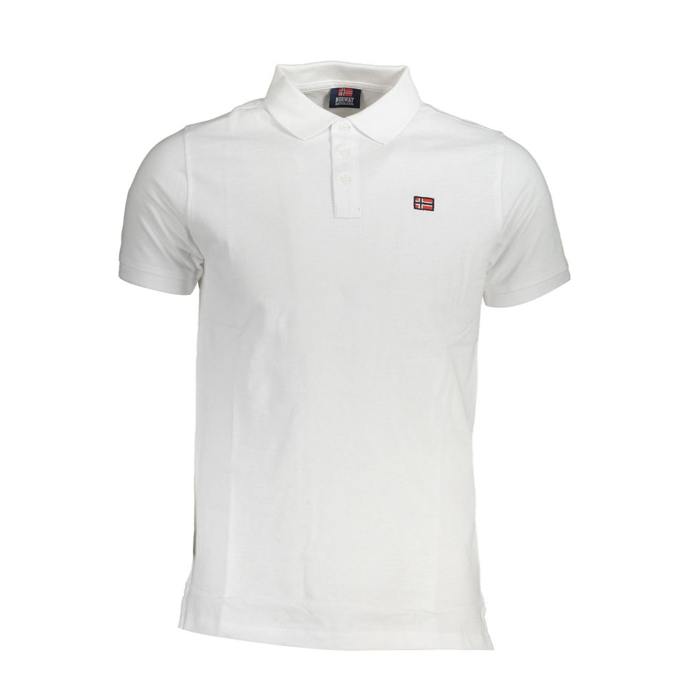 Polo homme en coton Bianco Norvège 1963
