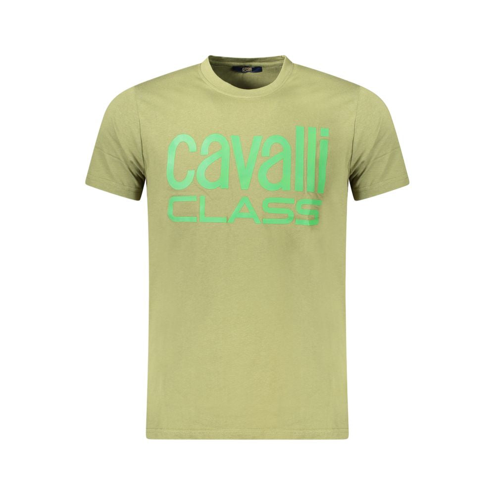 T-shirt Vert en Coton pour Homme Cavalli Class