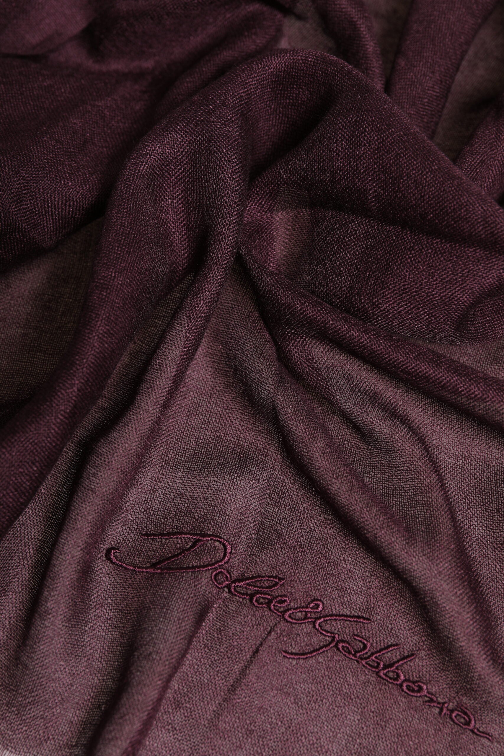Écharpe Cachemire Bordeaux Dolce & Gabbana