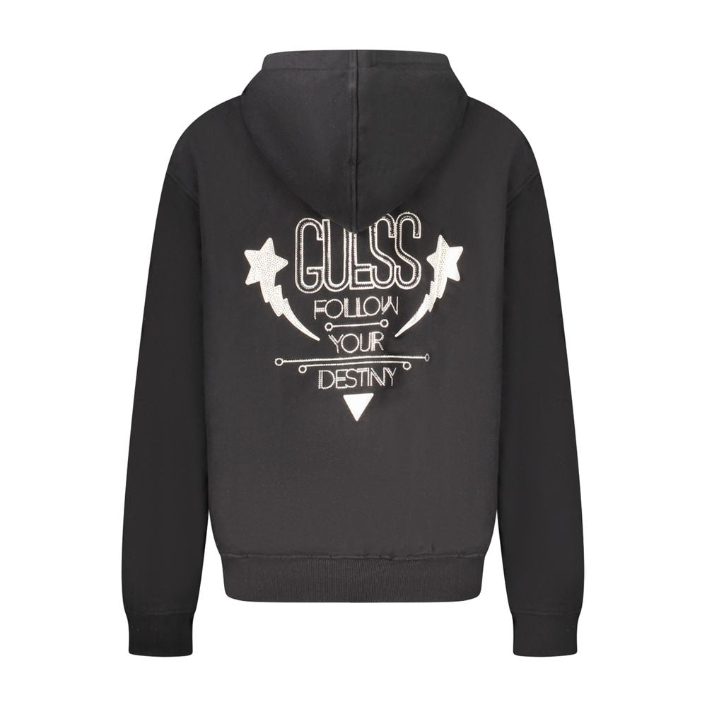 Sweat-shirt noir en coton pour femme Guess Jeans