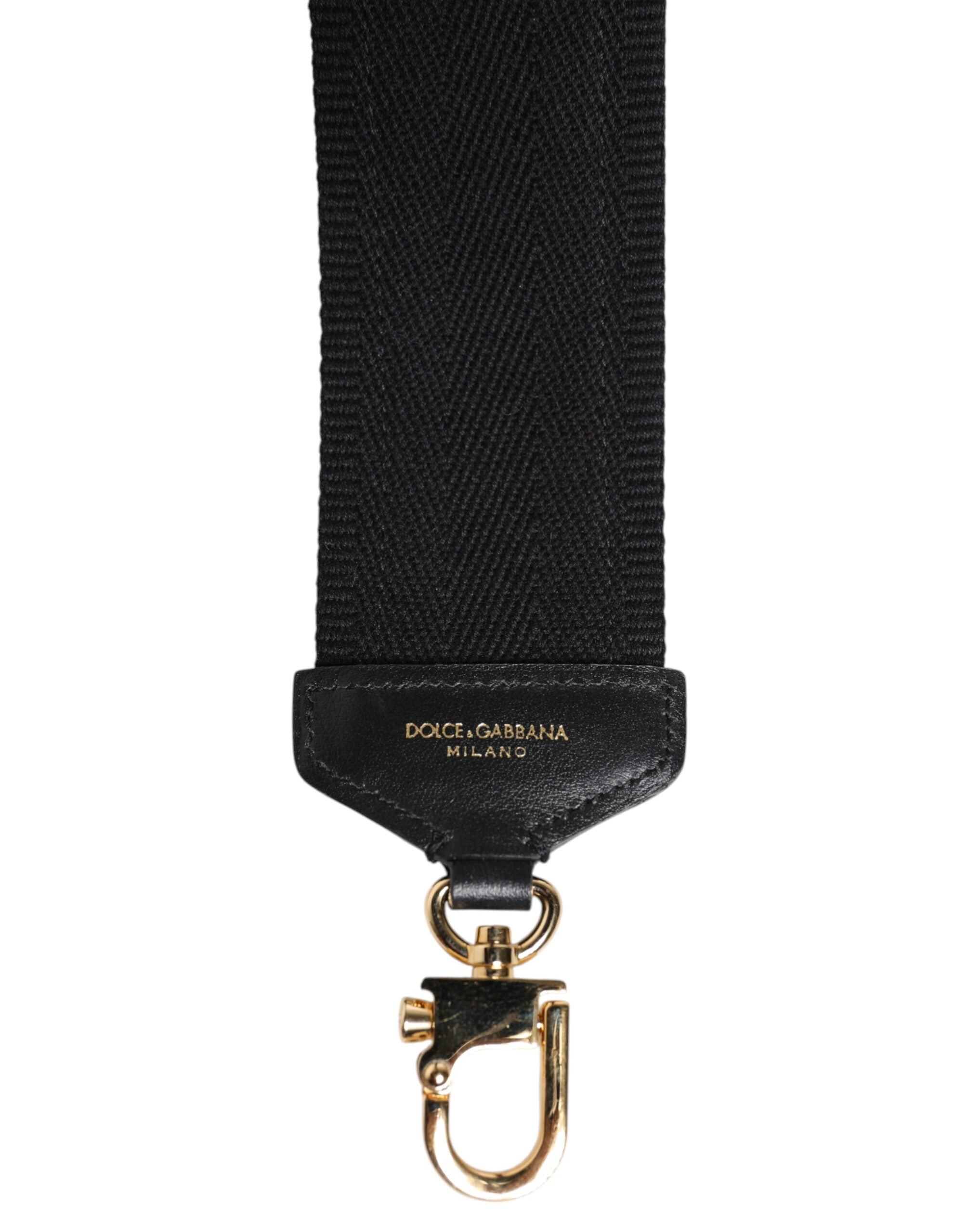 Dolce & Gabbana Bandoulière d'accessoire de sac en coton noir imprimé pour femme