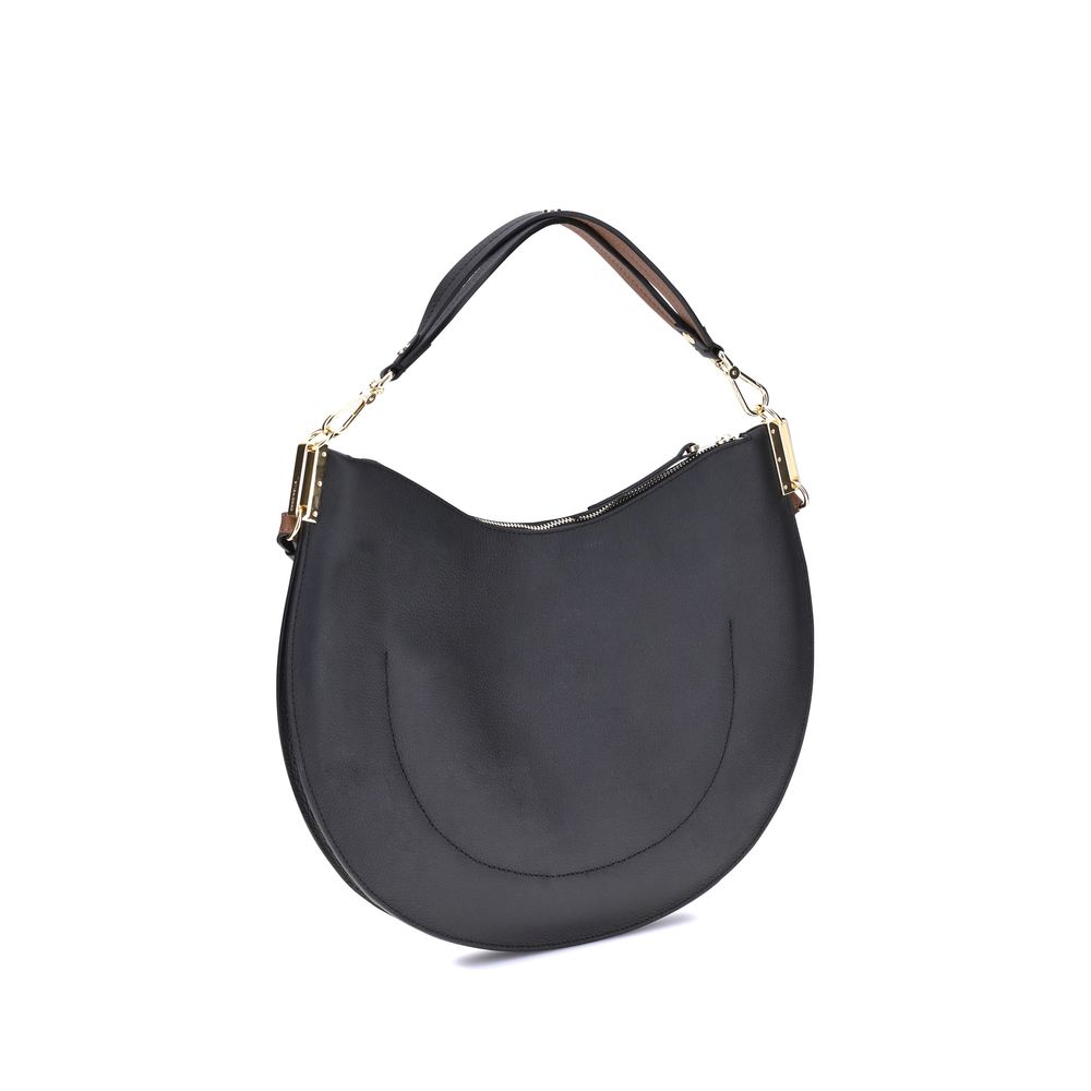 Coccinelle Black Calf Leather Bos Taurus Shoulder Bag
