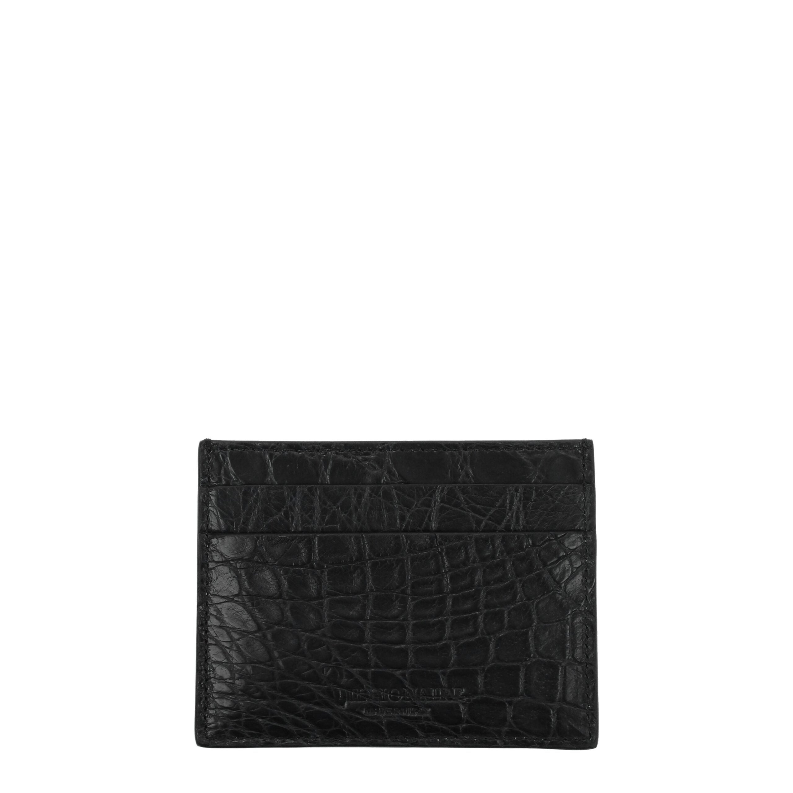 Billionaire Italian Couture Black Crocodile Cardholder