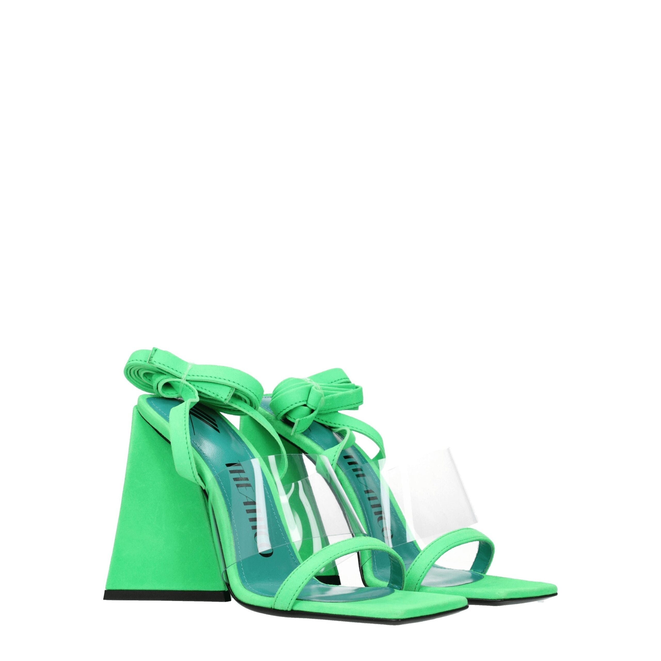 The Attico Transparent Leather Flat Sandals