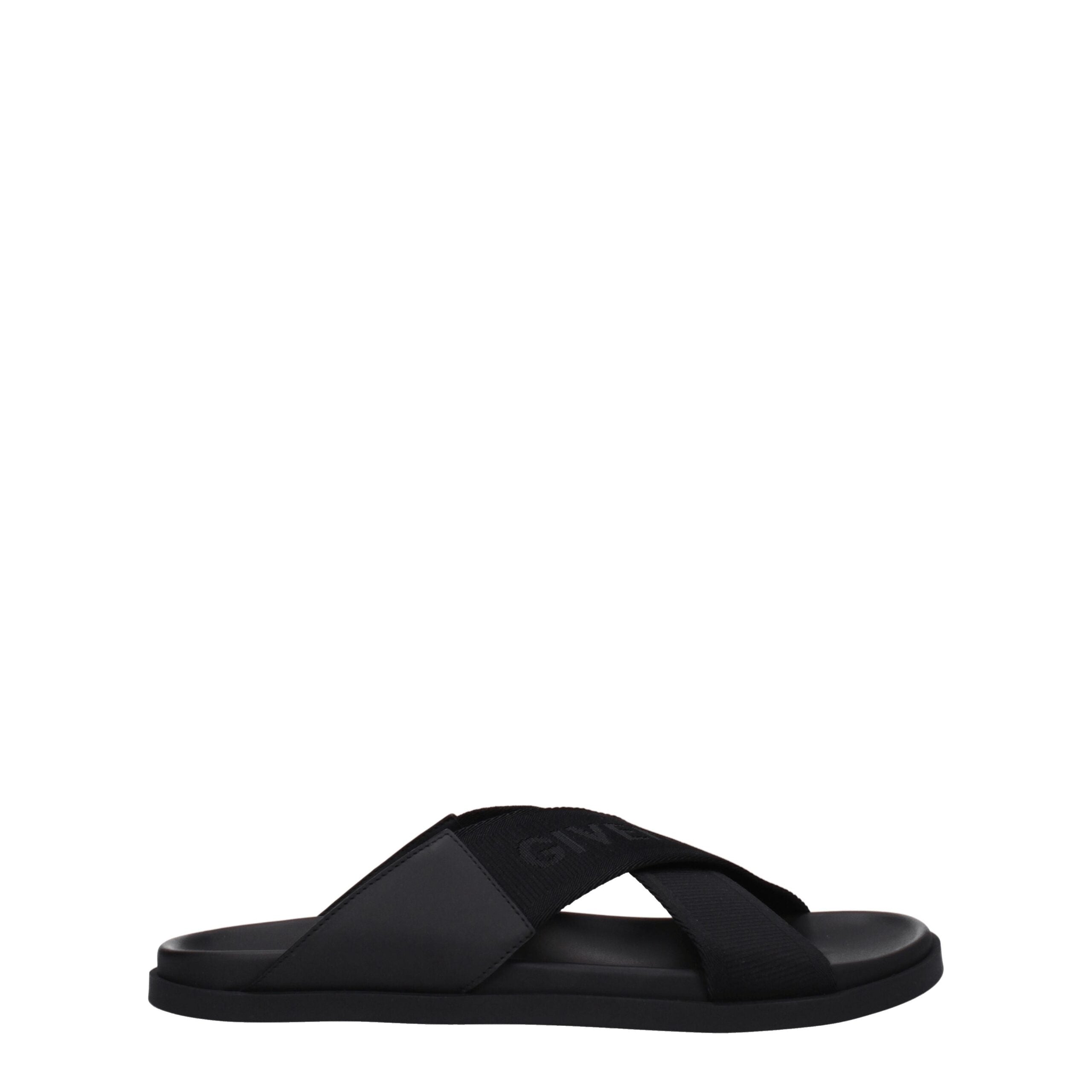 Givenchy Black Fabric Slippers Sandals