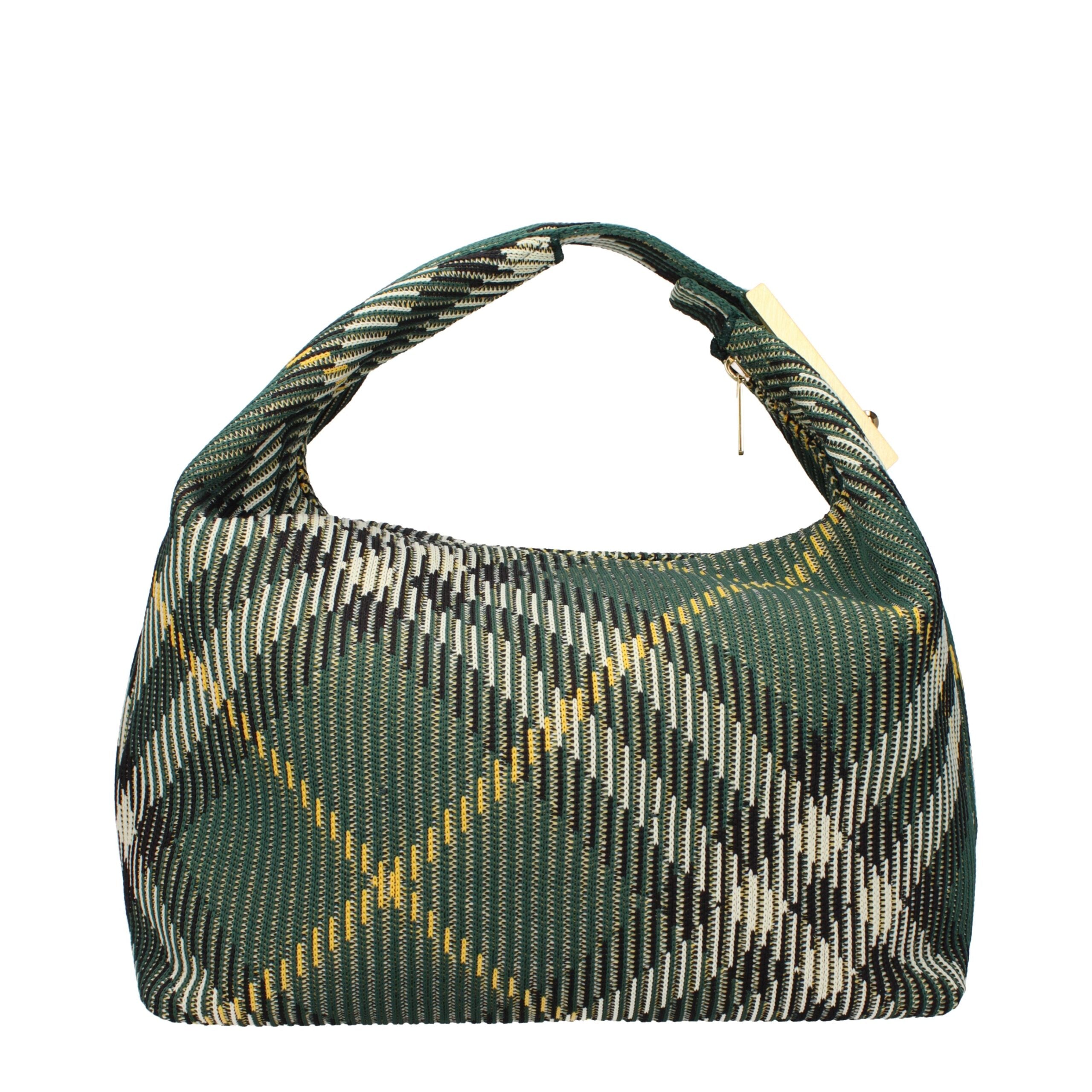 Burberry Green Fabric Handbag