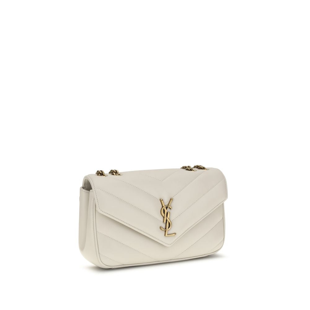 Saint Laurent Cream Lamb Ovis Aries Aries Shoulder Bag