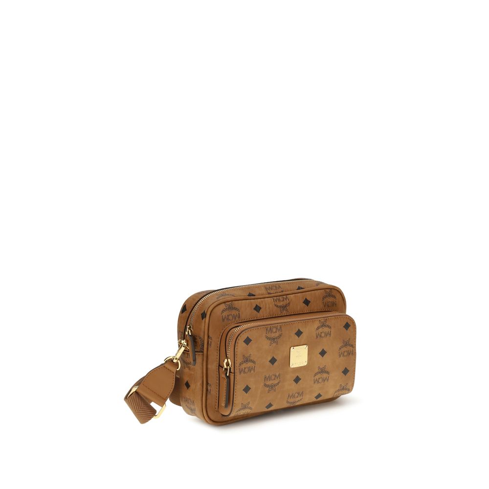 MCM Brown Fabric Shoulder Bag