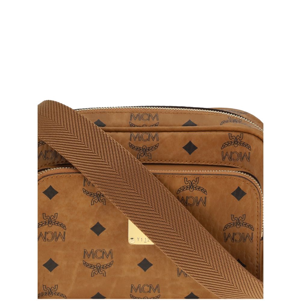 MCM Brown Fabric Shoulder Bag